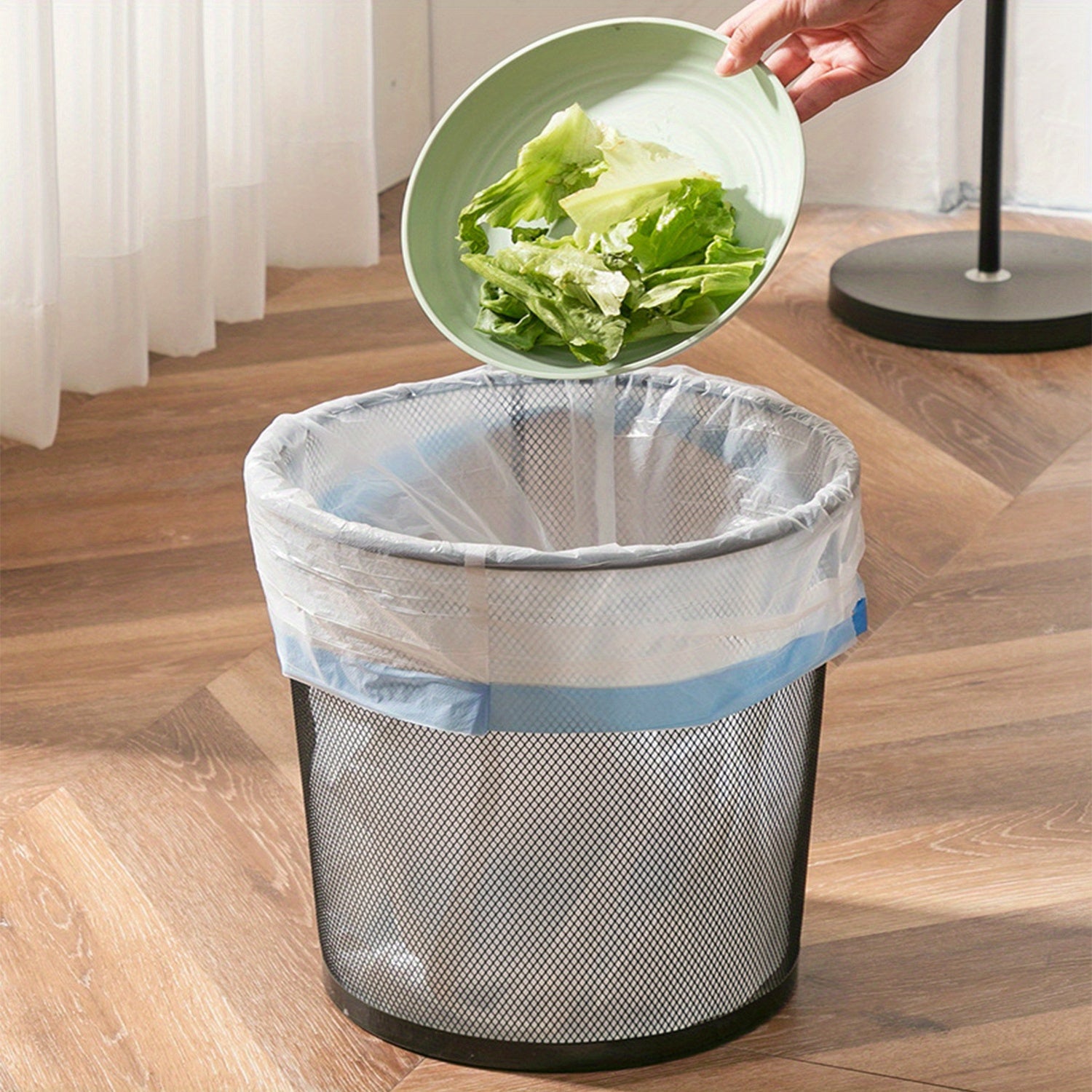 3 Rolls of 45pcs/roll, Heavy-Duty 4 Gallon Small Drawstring Plastic Trash Bags - Foldable, Leak-Resistant, and Easy-to-Tie Liners for Bathroom, Restroom, Bedroom, Office, and Toilet Garbage Cans - Space-Saving and Convenient