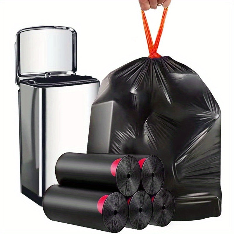Extra-Large 35 Gallon Heavy-Duty Black Trash Bags - Perfect for Home, Hotel & Supermarket Use, Ideal for Leaves & Garbage