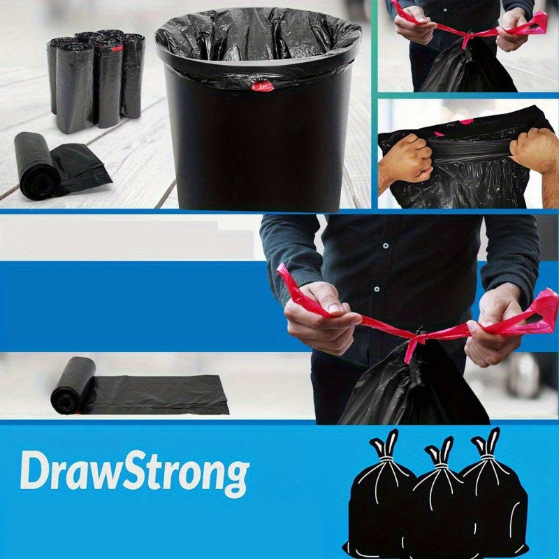 Extra-Large 35 Gallon Heavy-Duty Black Trash Bags - Perfect for Home, Hotel & Supermarket Use, Ideal for Leaves & Garbage