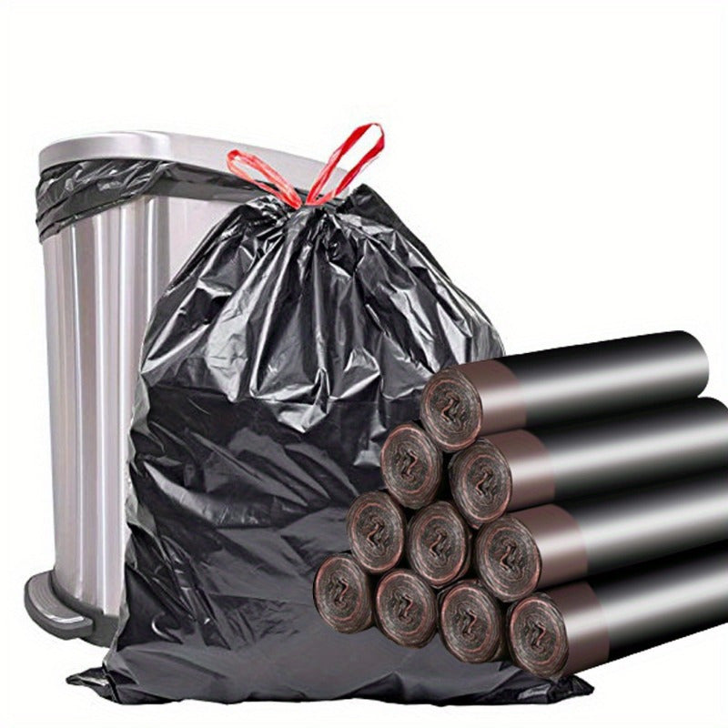 Extra-Large 35 Gallon Heavy-Duty Black Trash Bags - Perfect for Home, Hotel & Supermarket Use, Ideal for Leaves & Garbage