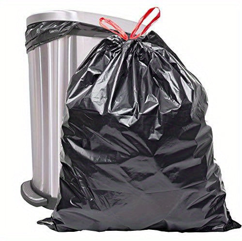 Extra-Large 35 Gallon Heavy-Duty Black Trash Bags - Perfect for Home, Hotel & Supermarket Use, Ideal for Leaves & Garbage