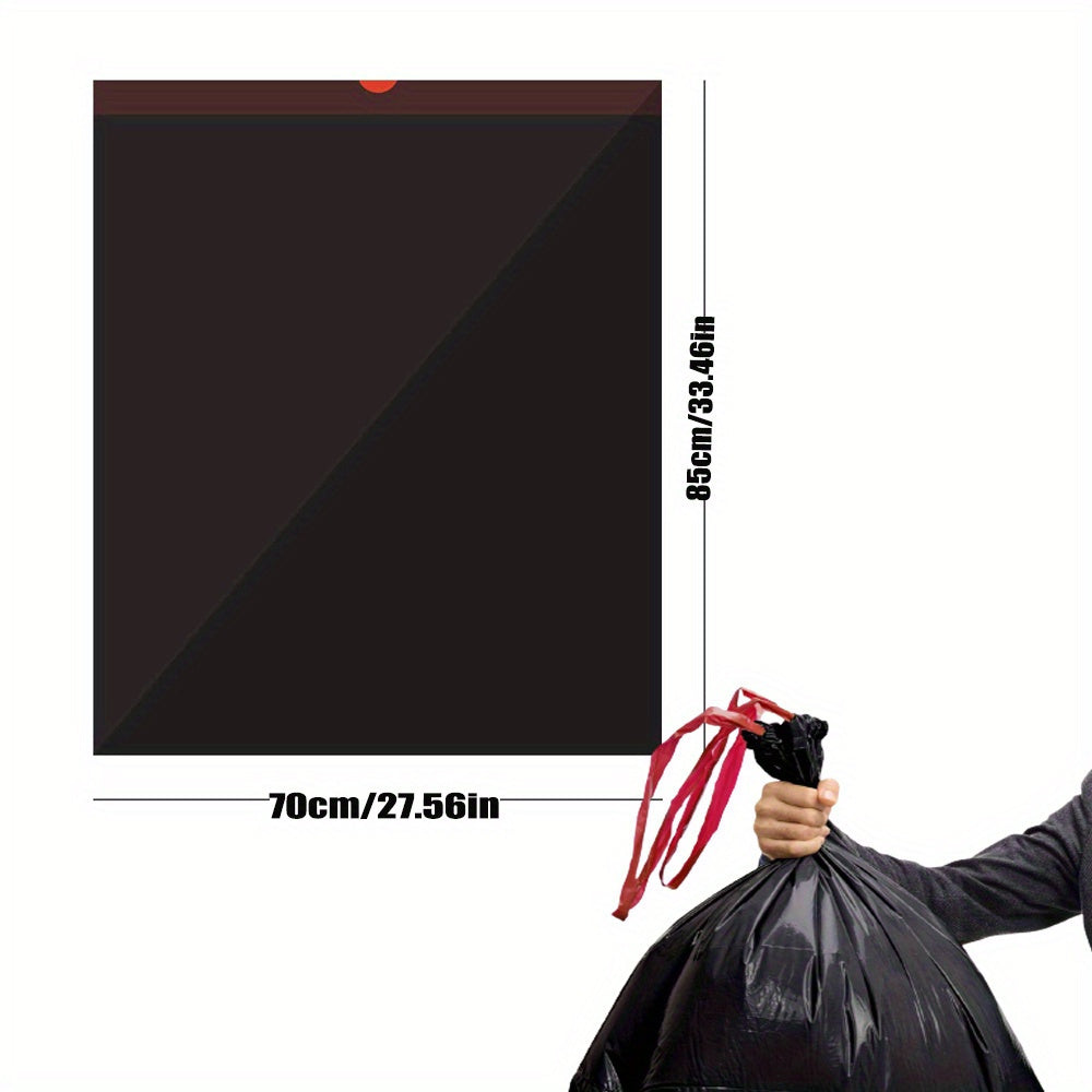 Extra-Large 35 Gallon Heavy-Duty Black Trash Bags - Perfect for Home, Hotel & Supermarket Use, Ideal for Leaves & Garbage