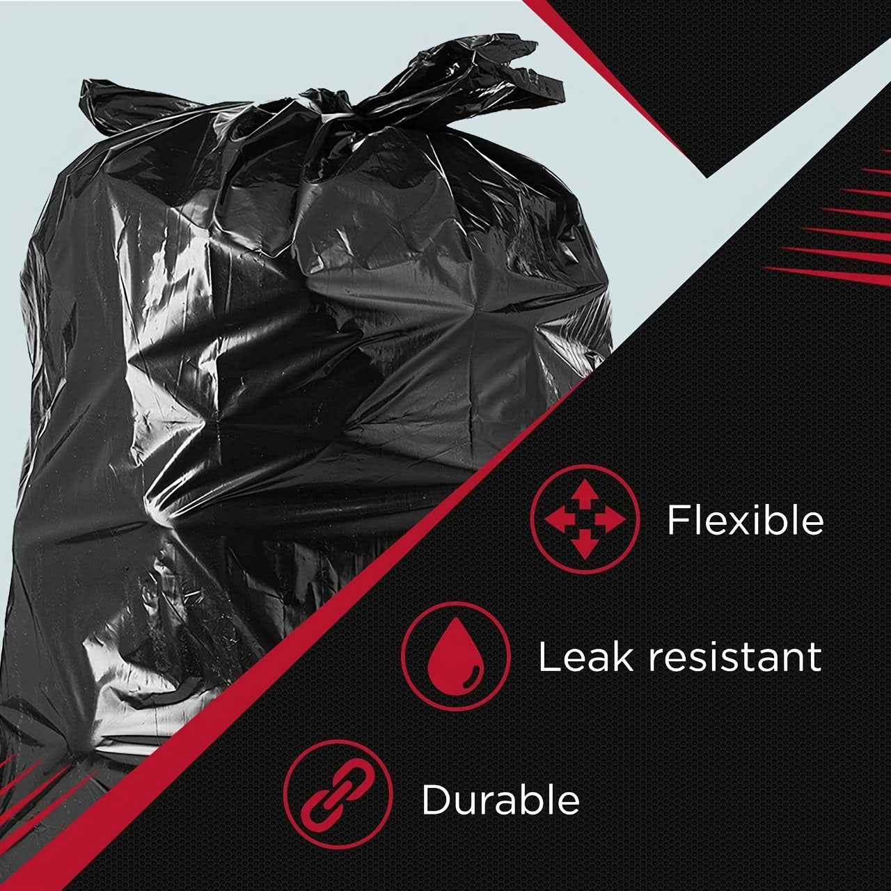 63 Gallon 25/50/100Count Large Trash Bags Industrial Heavy Duty Trash Bags, Extra Large Lawn And Leaf Bags Outdoor Contractor Trash Can Liners For Construction Sites, Workshops, Black