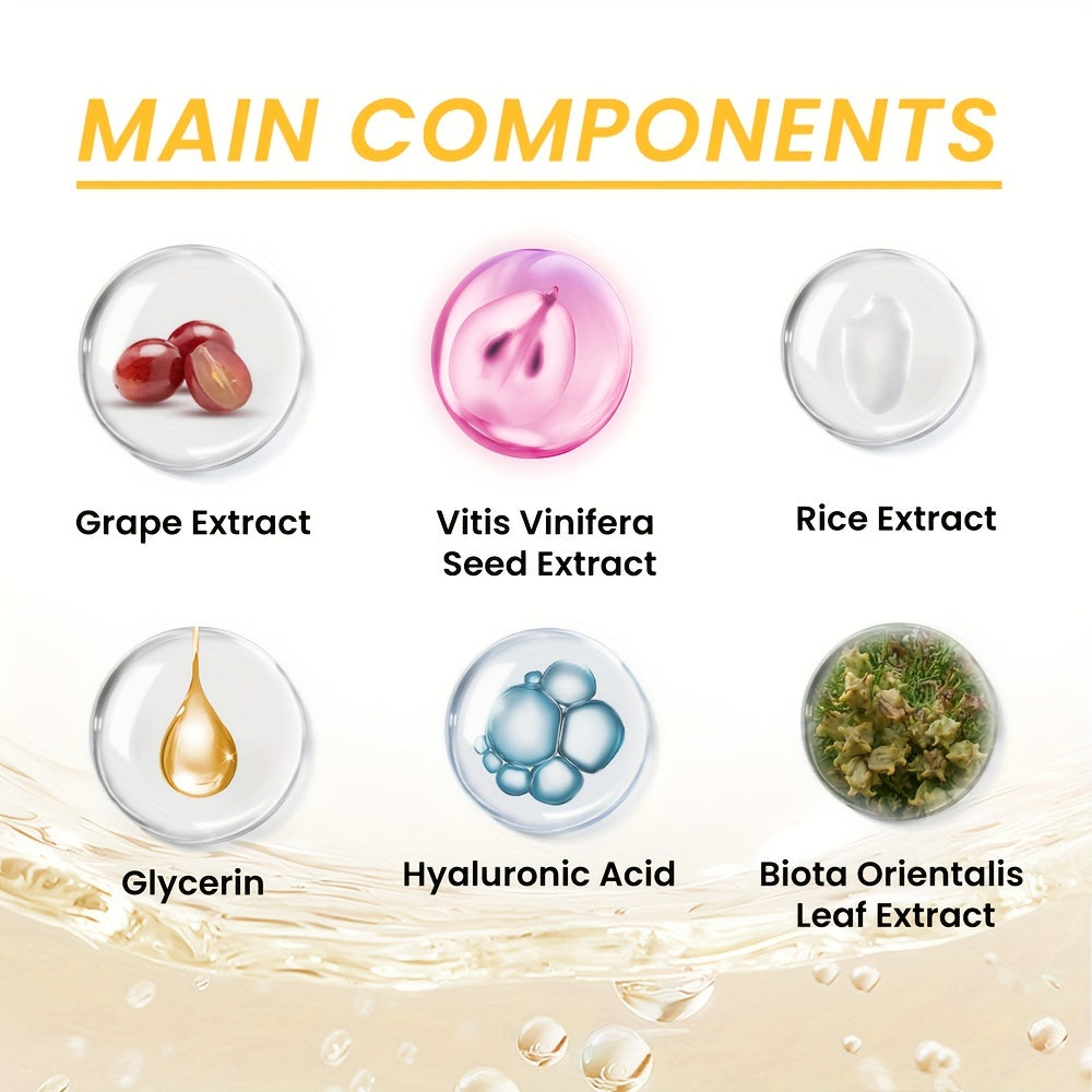 Rice Raw Pulp Face Cream, Face Cream With Hyaluronic Acid, Grape Extract, Rejuvenates Skin, Moisturizing Lotion Women's Skin Care Products, Skin Looks Visibly Younger, Firm Skin, Day And Night Cream 1.76 Oz (50g)