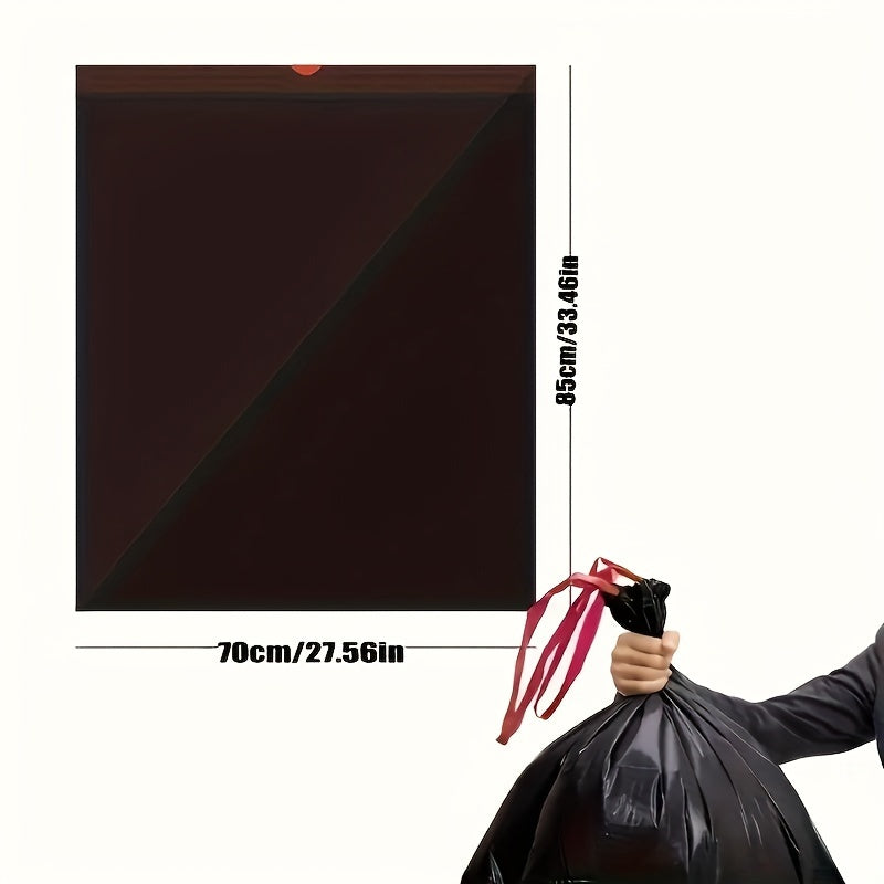 Extra-Large 35 Gallon Heavy-Duty Black Trash Bags - Perfect for Home, Hotel & Supermarket Use, Ideal for Leaves & Garbage