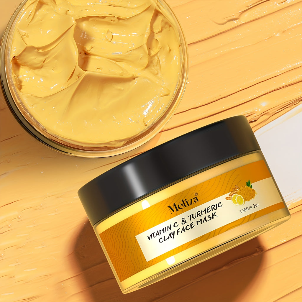 1pc, Turmeric Vitamin C Clay Mask, Deep Cleansing Face Mask, Skin Care Improve Blackheads Acne Dark Spots And Even Out Skin Tone Facial Mask, Control Oil And Refining Pores