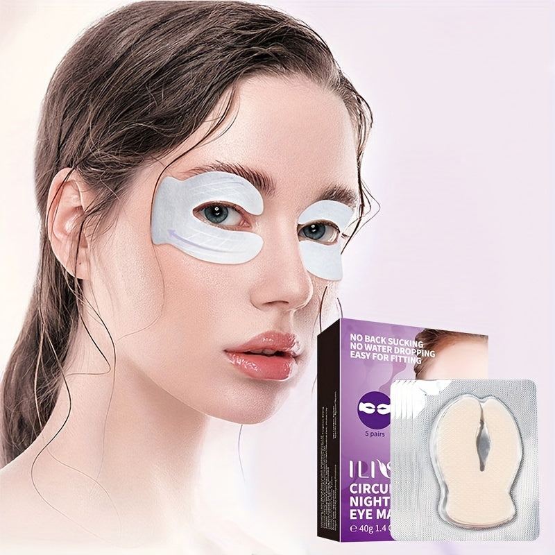 ILISYA C Circulating Eye Mask - 5 pairs, Moisturizing and Firm, Suitable for a Variety of Light Beige Types, Containing Niacinamide and Hyaluronic Acid, Moisturizing Eye Light Beige, Eye Care, Make Light Beige Smooth and Tend