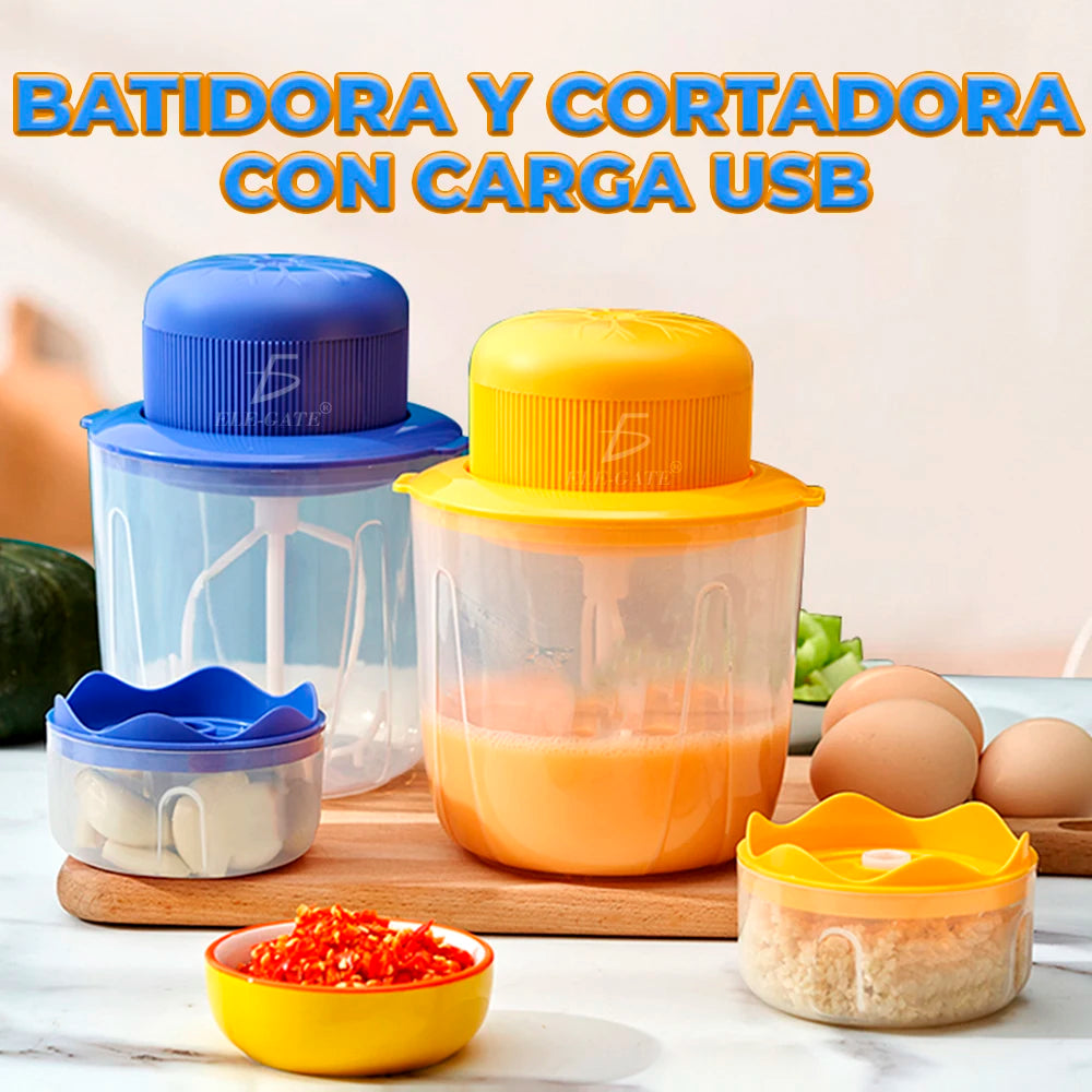 Mini Multifunctional Food Blender Chopper Heating Function Battery USB-Powered for Kitchen Appliance Stainless Steel Mixing Bowl