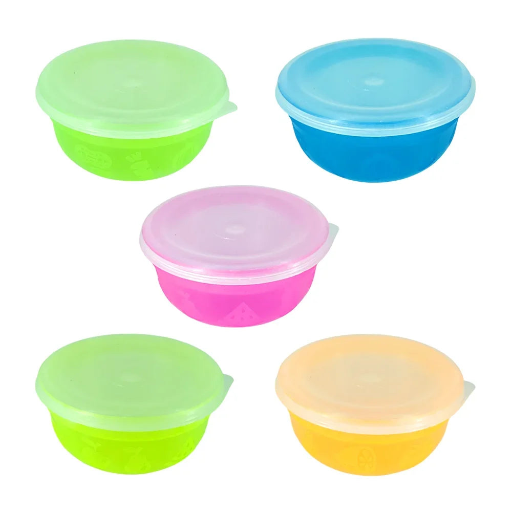 [GDL] Mini translucent tupperware with transparent lid, fruit and vegetable details, variety of colors / fruit tupperware /