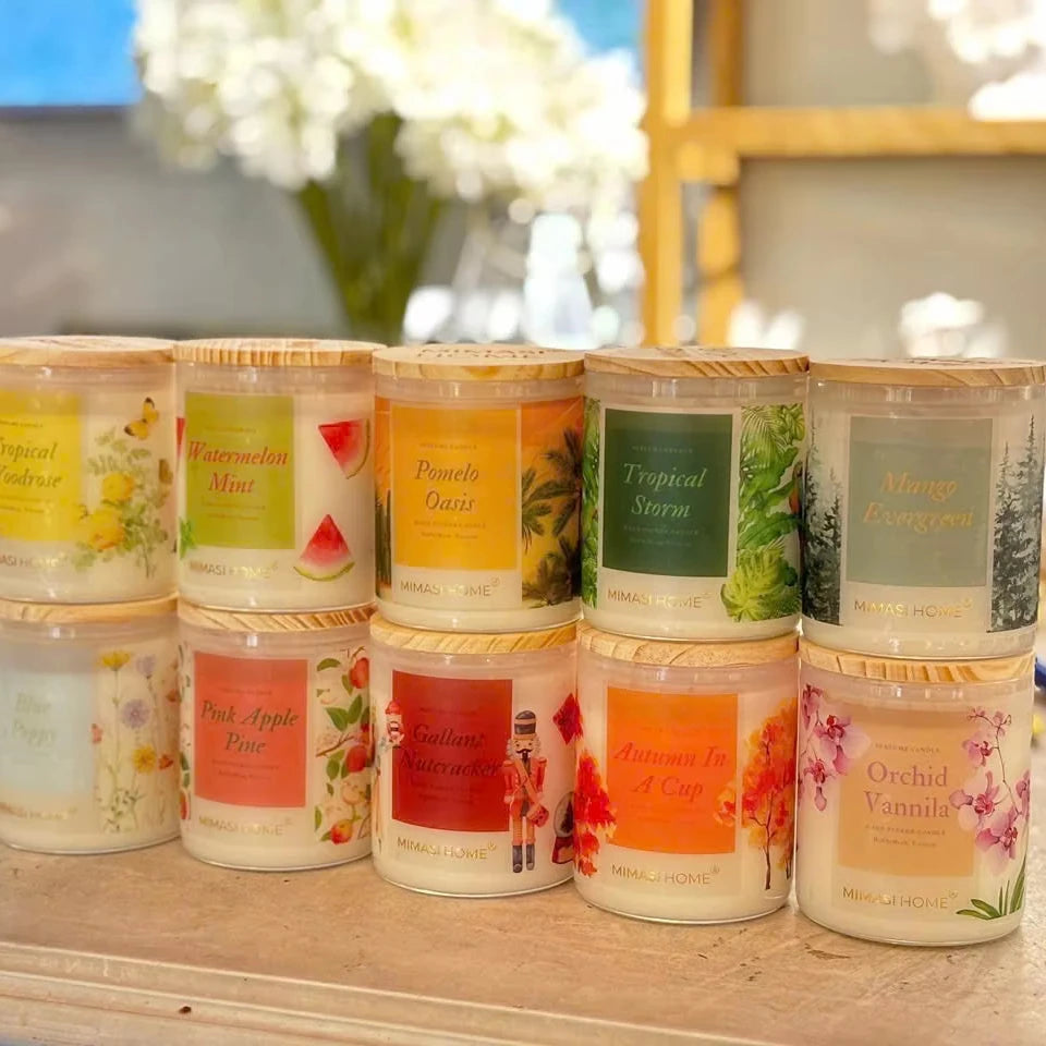Wholesale large creative smokeless scented candles home decorative fragrance handmade custom soy wax aroma candle luxury