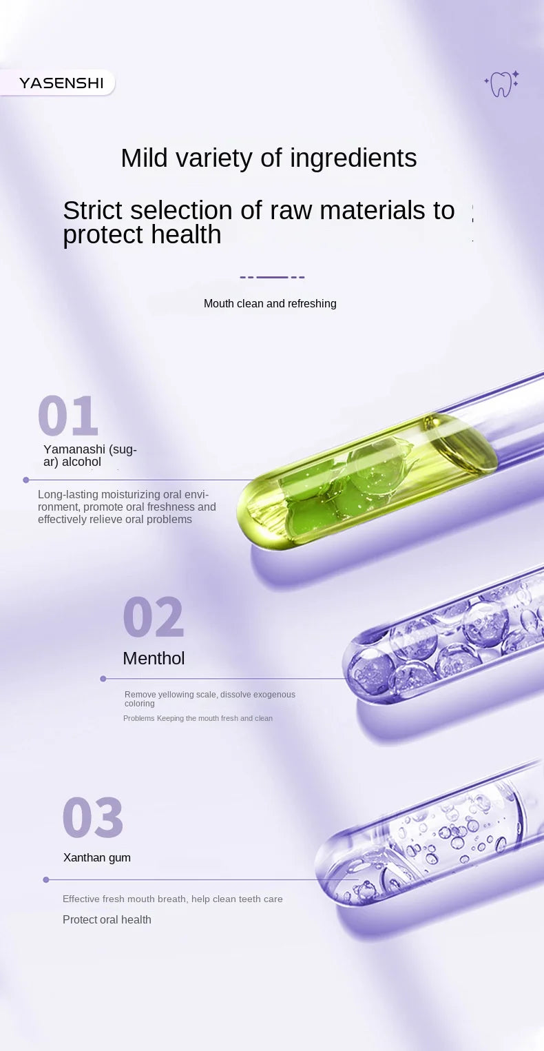 V34 Toothpaste Herbal Whitening Essence Clean Teeth Fresh Breath Remove Stains Teeth Dirt Mint Flavor Home Use 40ml