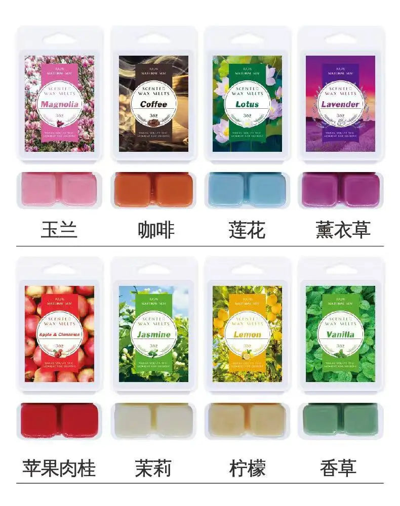 Hot Selling Aromatherapy Soy Wax Cube Scented Candles Warmers Wax Melts in Bulk PVC Boxes for Home Decoration for Christmas