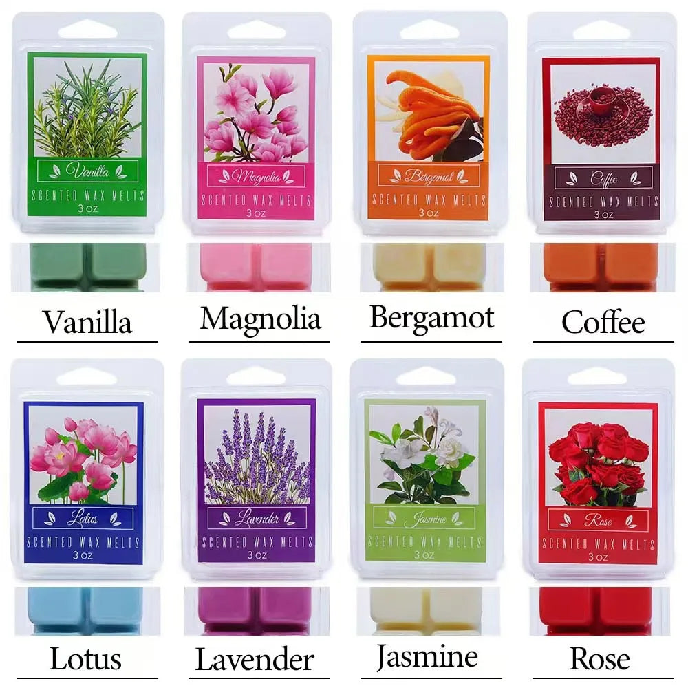 Hot Selling Aromatherapy Soy Wax Cube Scented Candles Warmers Wax Melts in Bulk PVC Boxes for Home Decoration for Christmas