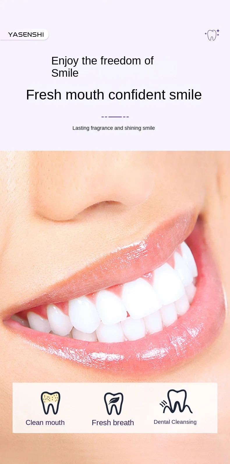 V34 Toothpaste Herbal Whitening Essence Clean Teeth Fresh Breath Remove Stains Teeth Dirt Mint Flavor Home Use 40ml