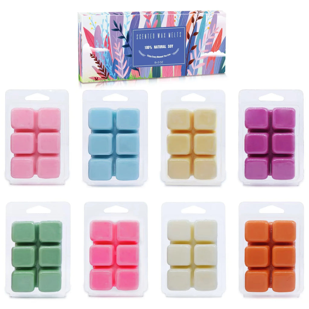 Hot Selling Aromatherapy Soy Wax Cube Scented Candles Warmers Wax Melts in Bulk PVC Boxes for Home Decoration for Christmas