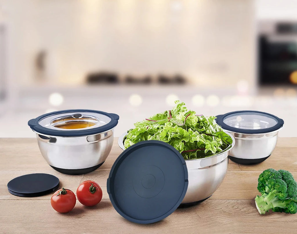 Hot Selling Stainless Steel Metal Round Bowls Kitchen Vegetable Salad Mixing Bowl