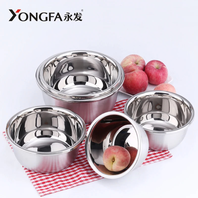 YongFa Mixing Bowl Set Stainless Steel Bowl Mixing for Kitchen for Sale