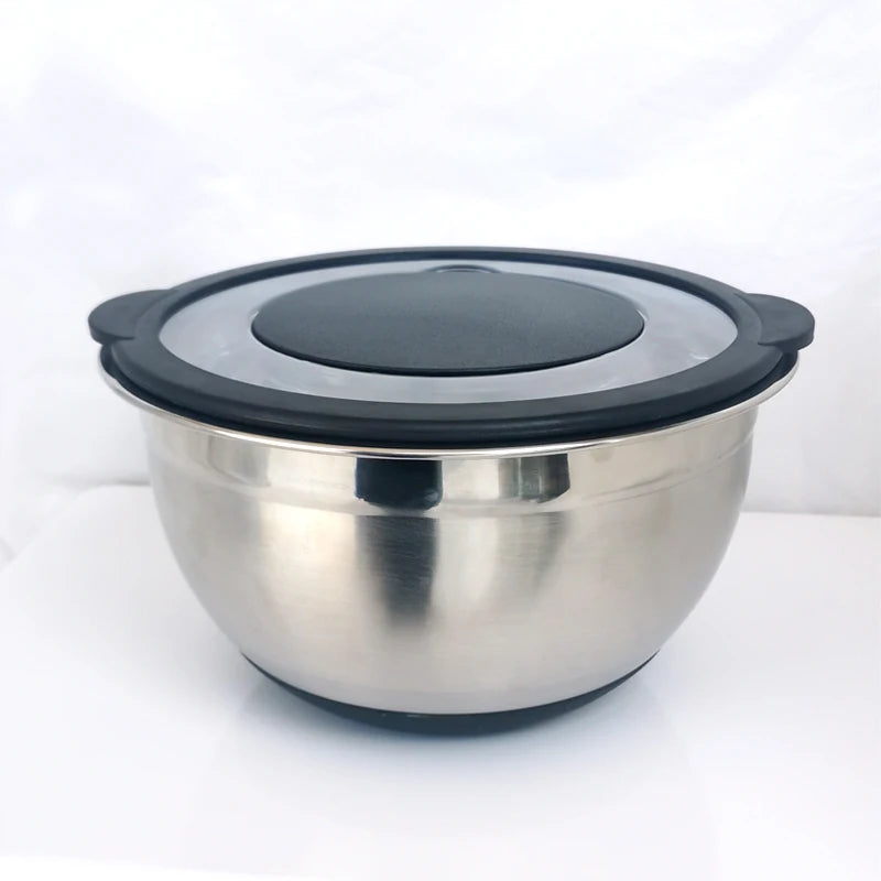 Hot Selling Stainless Steel Metal Round Bowls Kitchen Vegetable Salad Mixing Bowl