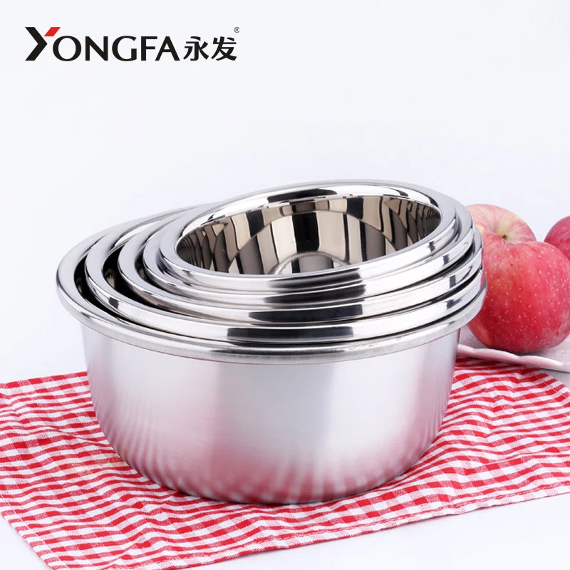 YongFa Mixing Bowl Set Stainless Steel Bowl Mixing for Kitchen for Sale