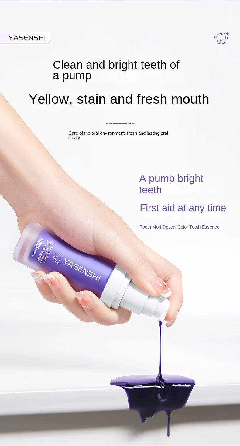 V34 Toothpaste Herbal Whitening Essence Clean Teeth Fresh Breath Remove Stains Teeth Dirt Mint Flavor Home Use 40ml