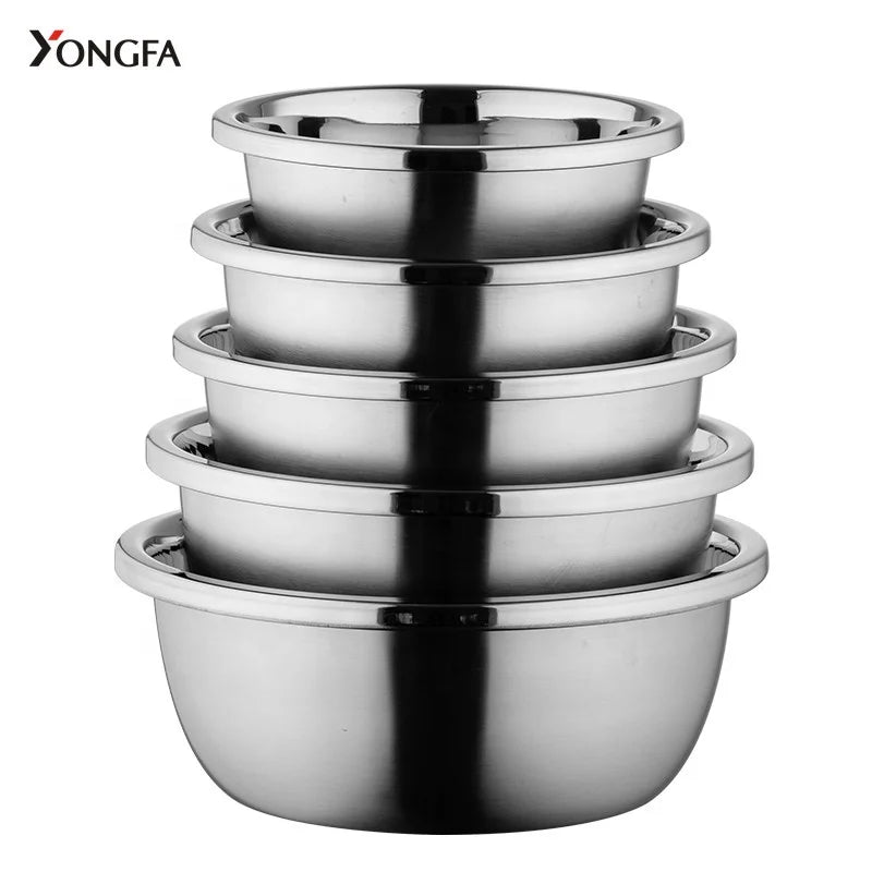 YongFa Mixing Bowl Set Stainless Steel Bowl Mixing for Kitchen for Sale