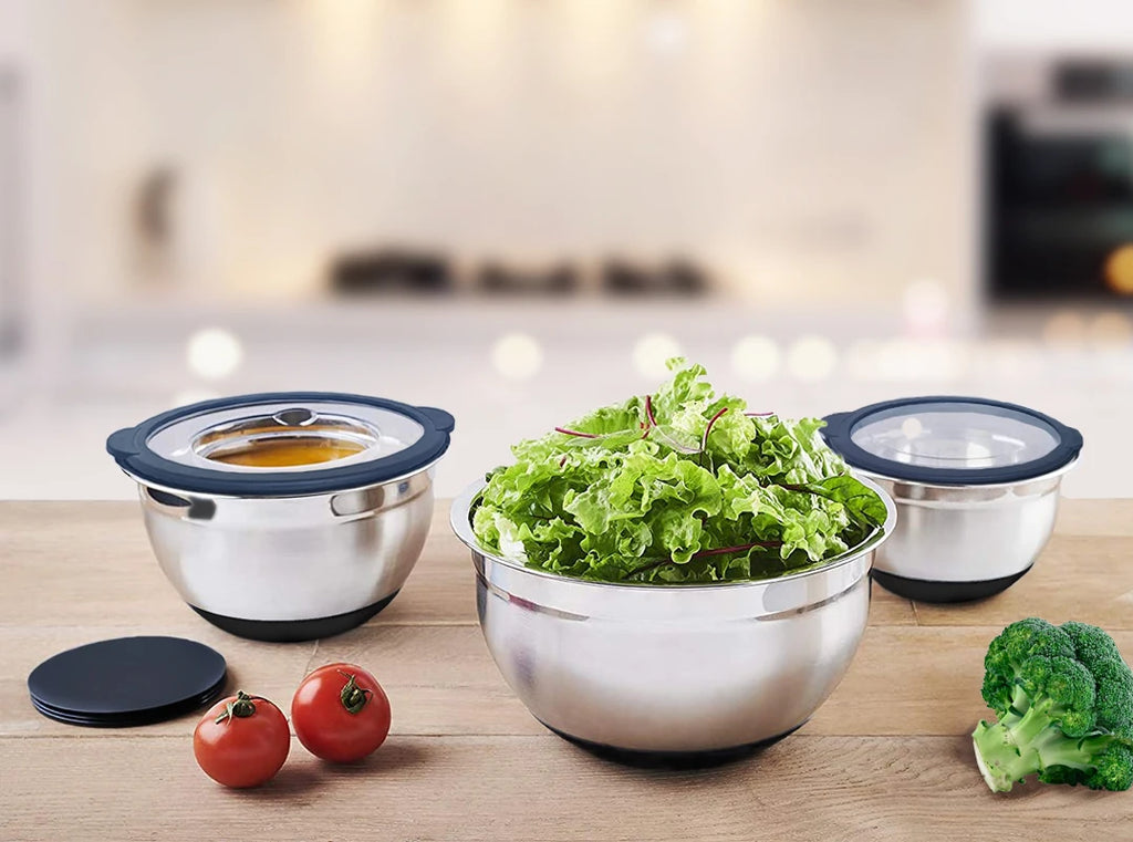 Hot Selling Stainless Steel Metal Round Bowls Kitchen Vegetable Salad Mixing Bowl