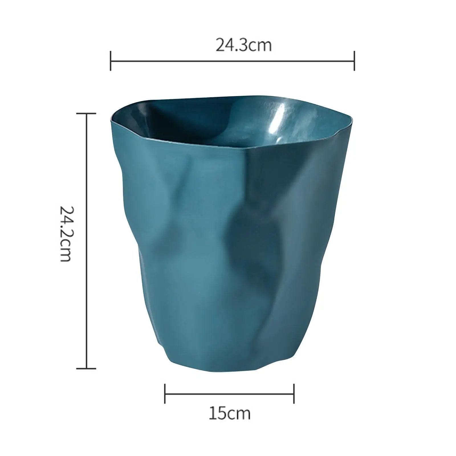 Trash Can Dust Bin Household without Lid Minimalist Wastebasket Garbage Bin for Laundry Kitchen Toilet Indoor Living Room