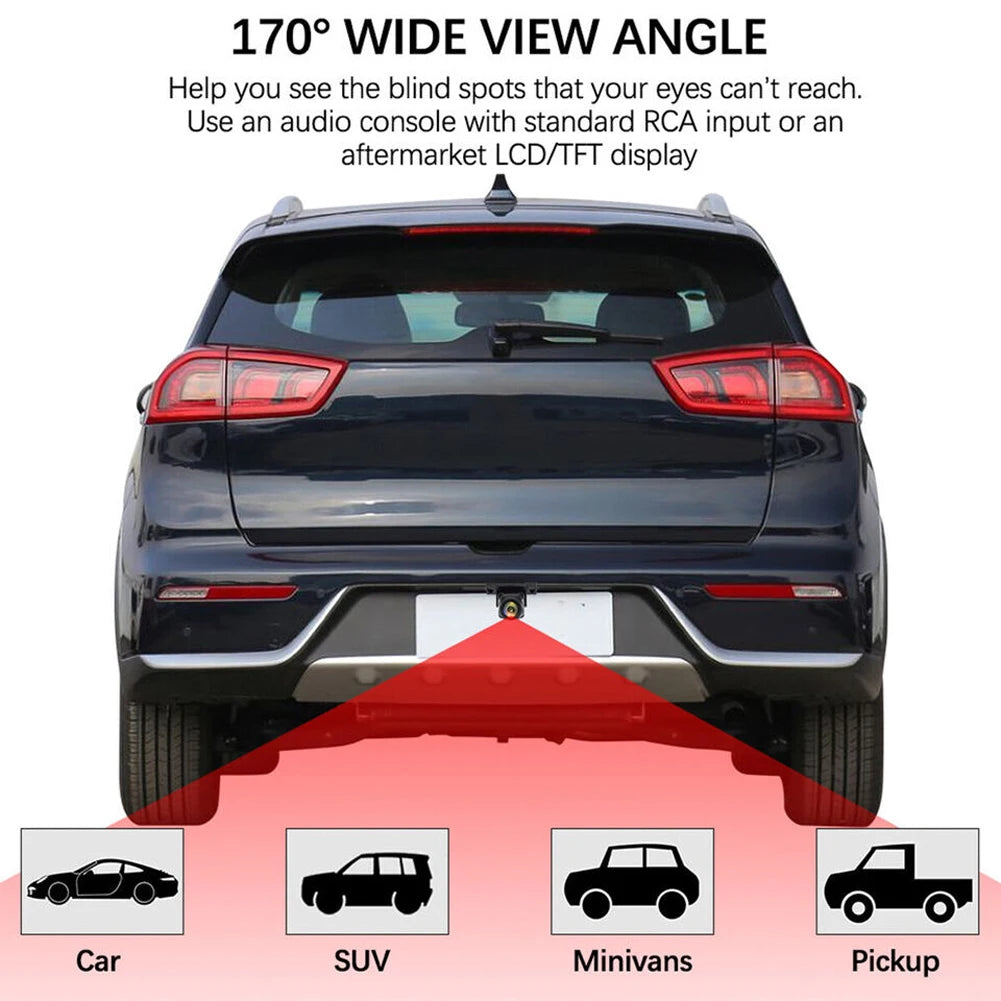 720P AHD Vehicle Rear View Reverse Camera 170 Degree Lens Night Vision Parking Assistance Camera CVBS Rear Camera HD Color Image