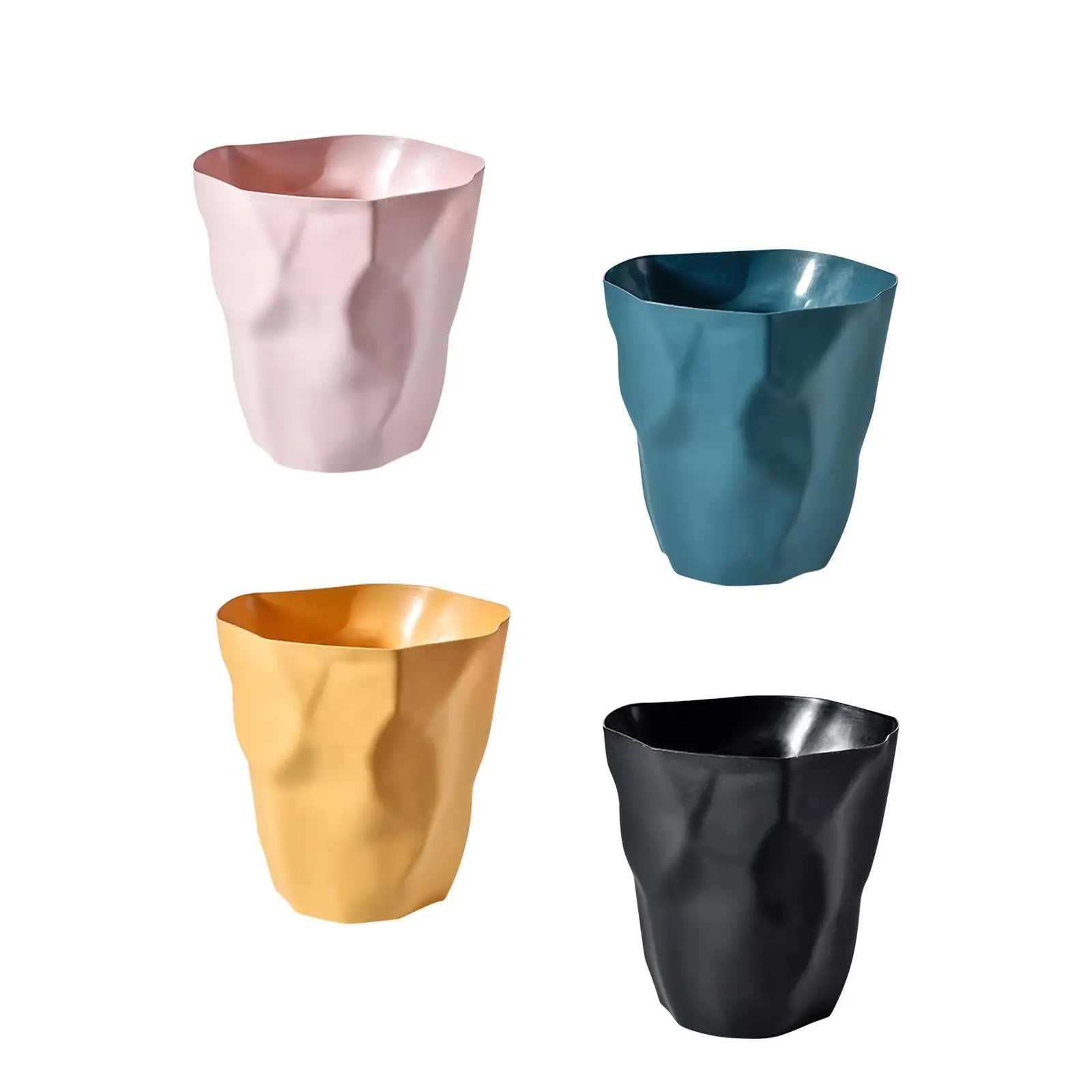 Trash Can Dust Bin Household without Lid Minimalist Wastebasket Garbage Bin for Laundry Kitchen Toilet Indoor Living Room