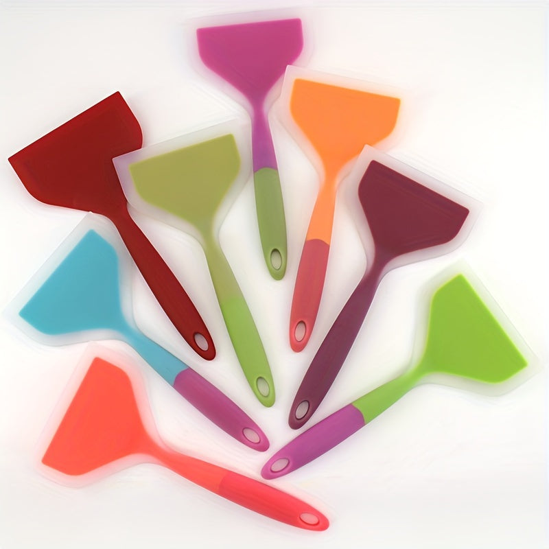 1pc, Pancakes Shovel, Turner, Nonstick Fried Shovel, Translucent Silicone Shovel, Omelette Spatula Turner For Eggs Fish Pancake Pizza And Steak, Wide Soft Non-Stick Heat-Resistant Kitchen Fried Shovel, Kitchen Utensils